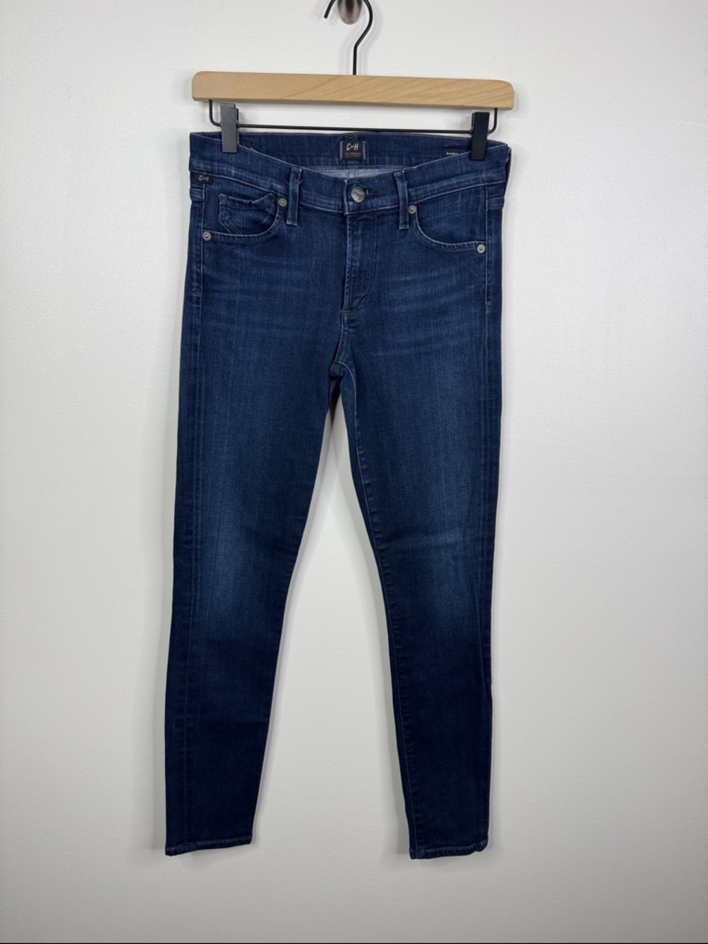 Citizens of Humanity Avedon Low Rise Skinny Jeans 28 Dark Wash Blue Denim